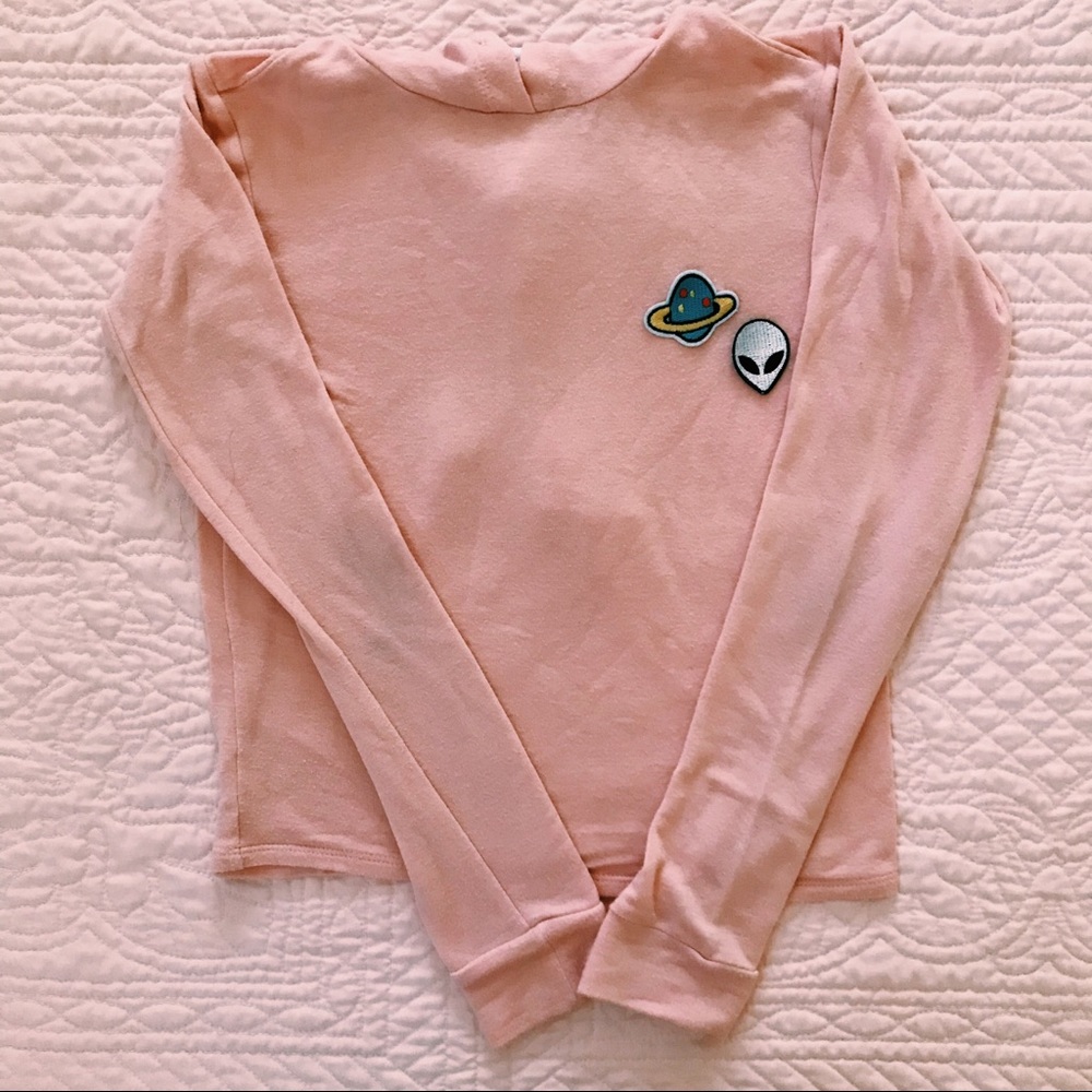 pink hoodie
